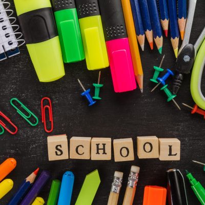 blackboard-with-office-material
